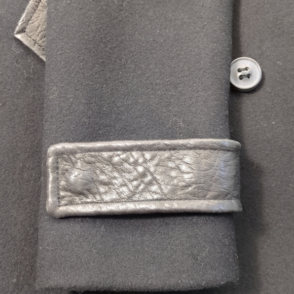 Mackage Montreal Wool Leather Peacoat Jacket Coat Size Medium EUC - Picture 11 of 12